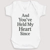 And You've Held My Heart Since - Baby Gift Set - Baby Bodysuit Gift Set