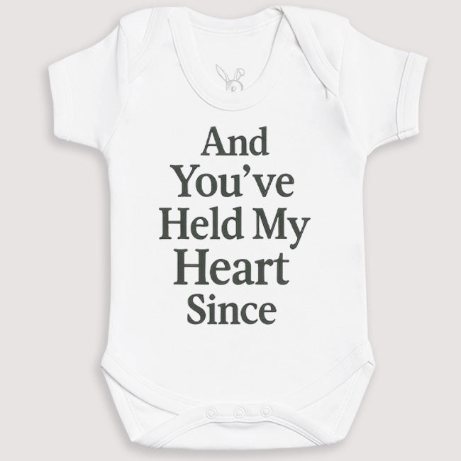 And You've Held My Heart Since - Baby Gift Set - Baby Bodysuit Gift Set