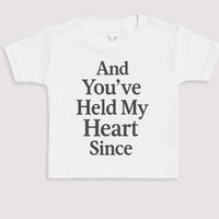 And You've Held My Heart Since - Baby Gift Set - Baby Bodysuit Gift Set