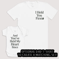 And You've Held My Heart Since - Baby Gift Set - Baby Bodysuit Gift Set