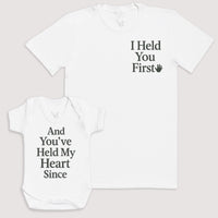 And You've Held My Heart Since - Baby Gift Set - Baby Bodysuit Gift Set
