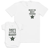 Dad's Little Buddy - Baby Gift Set - Baby Bodysuit Gift Set