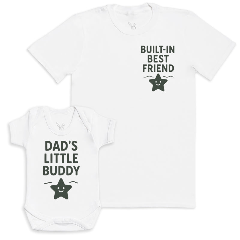 Dad's Little Buddy - Baby Gift Set - Baby Bodysuit Gift Set