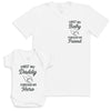 First My Daddy Forever My Hero - Baby Gift Set - Baby Bodysuit Gift Set