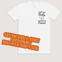 First My Daddy Forever My Hero - Baby Gift Set - Baby Bodysuit Gift Set
