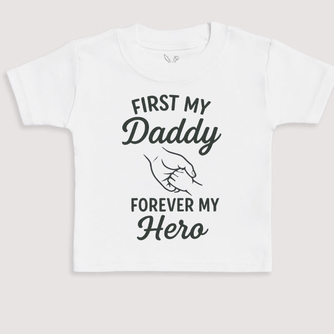 First My Daddy Forever My Hero - Baby Gift Set - Baby Bodysuit Gift Set