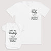 First My Daddy Forever My Hero - Baby Gift Set - Baby Bodysuit Gift Set