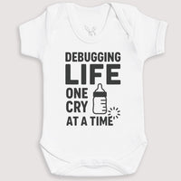 Debugging Life One Cry At A Time - Baby Gift Set - Baby Bodysuit Gift Set