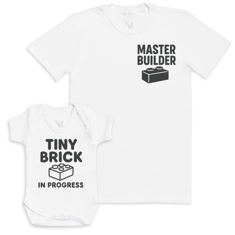 Tiny Brick In Progress - Baby Gift Set - Baby Bodysuit Gift Set