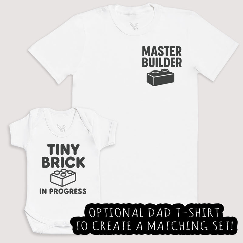 Tiny Brick In Progress - Baby Gift Set - Baby Bodysuit Gift Set