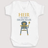 Heir To The Highchair - Baby Gift Set - Baby Bodysuit Gift Set