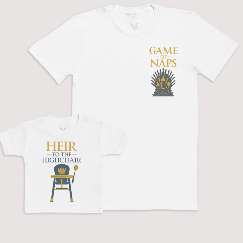 Heir To The Highchair - Baby Gift Set - Baby Bodysuit Gift Set