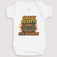 Great Scott I've Pooped - Baby Gift Set - Baby Bodysuit Gift Set