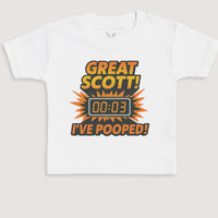 Great Scott I've Pooped - Baby Gift Set - Baby Bodysuit Gift Set
