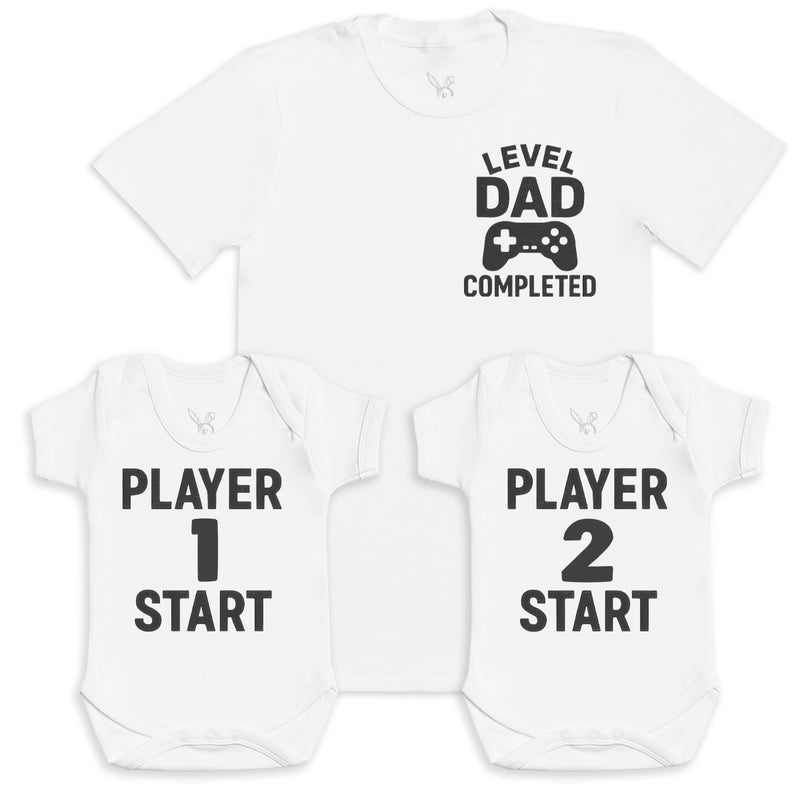 Player 1 Player 2 Start - Baby Gift Set - Baby Bodysuit Gift Set