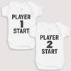 Player 1 Player 2 Start - Baby Gift Set - Baby Bodysuit Gift Set