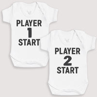 Player 1 Player 2 Start - Baby Gift Set - Baby Bodysuit Gift Set