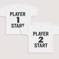 Player 1 Player 2 Start - Baby Gift Set - Baby Bodysuit Gift Set