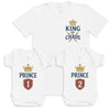 Prince 1 and Prince 2 - Baby Gift Set - Baby Bodysuit Gift Set