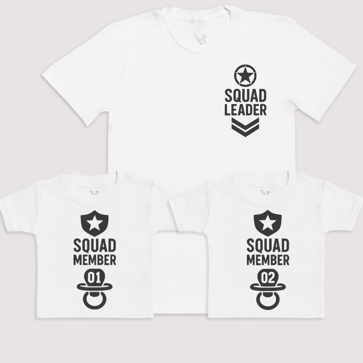 Squad Member 1 Squad Member 2 - Baby Gift Set - Baby Bodysuit Gift Set