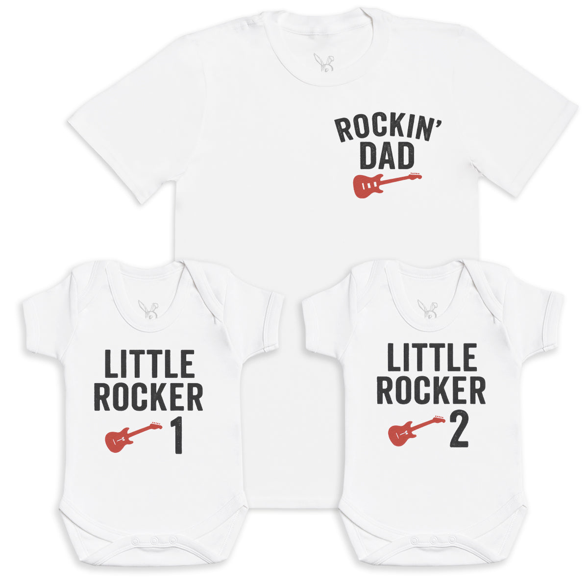 Little Rocker 1 Little Rocker 2 - Baby Gift Set - Baby Bodysuit Gift Set