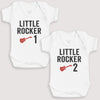 Little Rocker 1 Little Rocker 2 - Baby Gift Set - Baby Bodysuit Gift Set