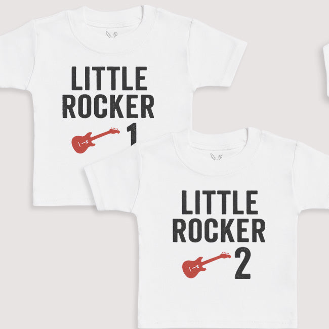 Little Rocker 1 Little Rocker 2 - Baby Gift Set - Baby Bodysuit Gift Set