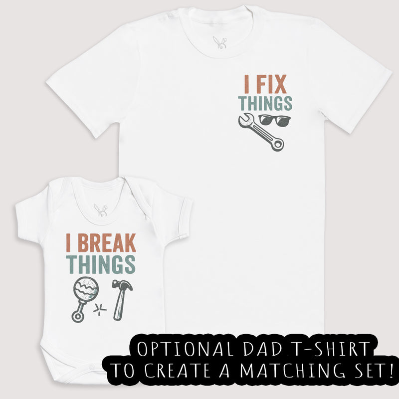 I Break Things - Baby Gift Set - Baby Bodysuit Gift Set