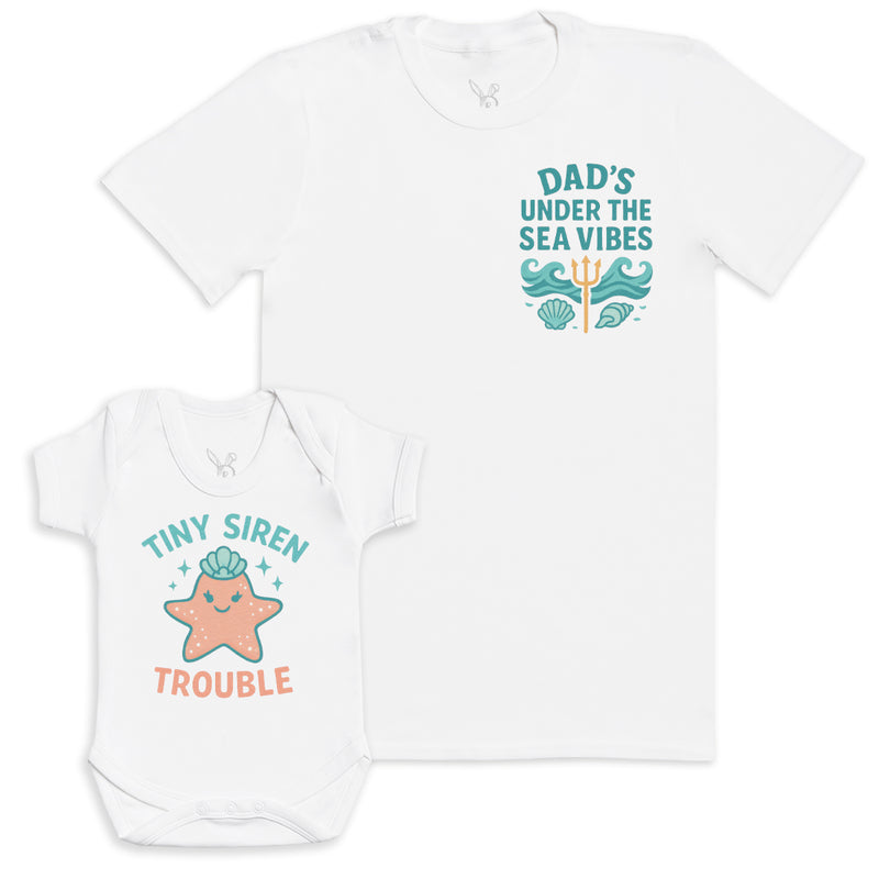 Tiny Siren Trouble - Baby Gift Set - Baby Bodysuit Gift Set