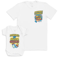 Powered By Naps And Giggles - Baby Gift Set - Baby Bodysuit Gift Set