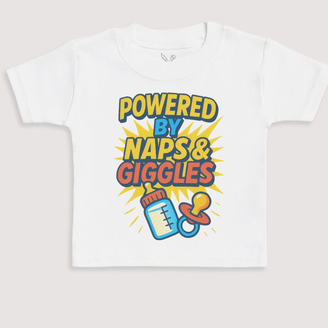 Powered By Naps And Giggles - Baby Gift Set - Baby Bodysuit Gift Set