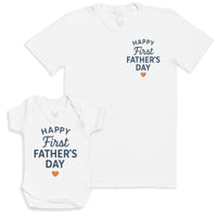 Happy First Father's Day - Baby Gift Set - Baby Bodysuit Gift Set