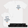 Happy First Father's Day - Baby Gift Set - Baby Bodysuit Gift Set