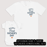 Happy First Father's Day - Baby Gift Set - Baby Bodysuit Gift Set