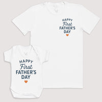 Happy First Father's Day - Baby Gift Set - Baby Bodysuit Gift Set