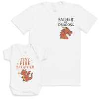 Tiny Fire Breather - Baby Gift Set - Baby Bodysuit Gift Set