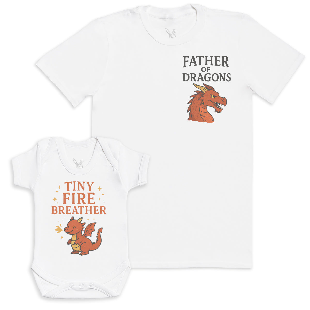 Tiny Fire Breather - Baby Gift Set - Baby Bodysuit Gift Set