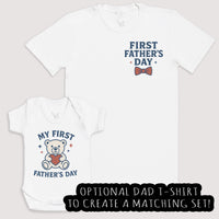 My First Father's Day - Baby Gift Set - Baby Bodysuit Gift Set