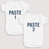 Paste 1 And Paste 2 - Baby Gift Set - Baby Bodysuit Gift Set