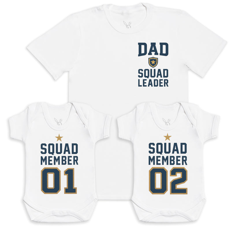 Squad Member 01 and 02 - Baby Gift Set - Baby Bodysuit Gift Set