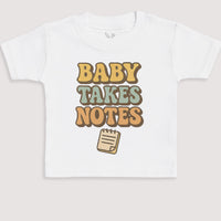 Baby Takes Notes - Baby Gift Set - Baby Bodysuit Gift Set