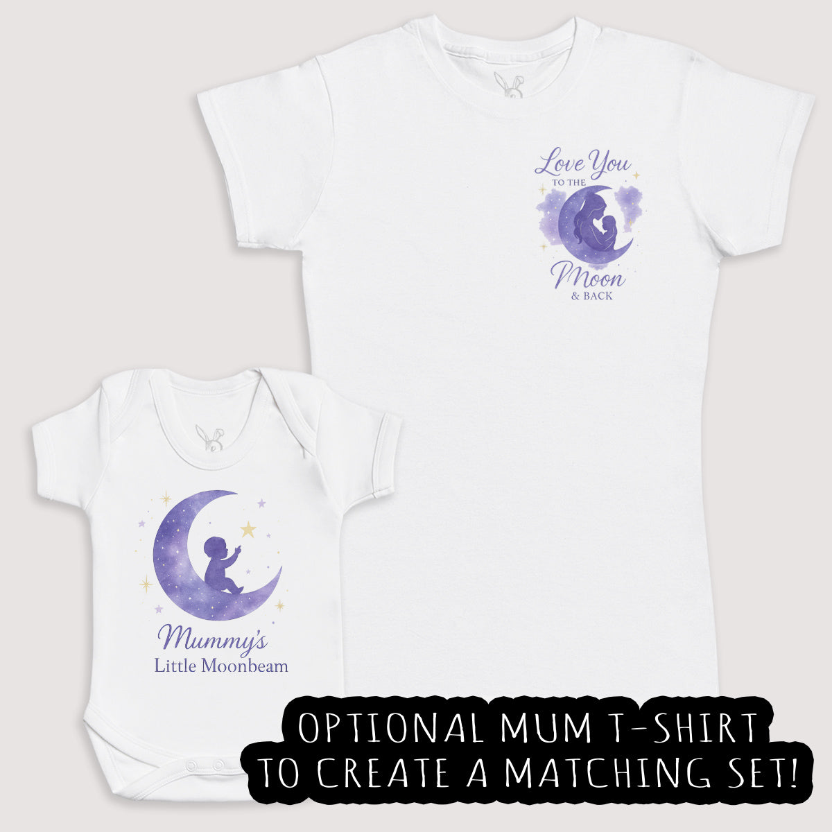 Mummys Little Moonbeam - Baby Gift Set - Baby Bodysuit Gift Set
