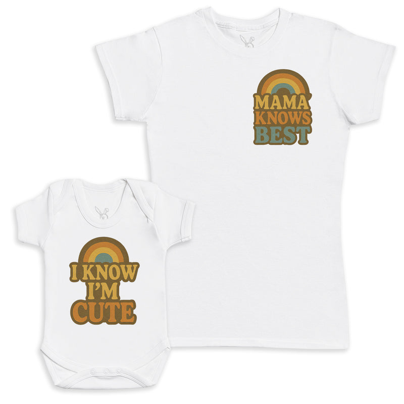 I Know I'm Cute - Baby Gift Set - Baby Bodysuit Gift Set