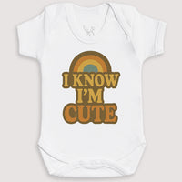 I Know I'm Cute - Baby Gift Set - Baby Bodysuit Gift Set