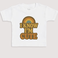 I Know I'm Cute - Baby Gift Set - Baby Bodysuit Gift Set