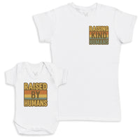 Raised By Humans - Baby Gift Set - Baby Bodysuit Gift Set