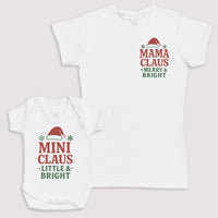 Mini Claus Little And Bright - Baby Gift Set - Baby Bodysuit Gift Set