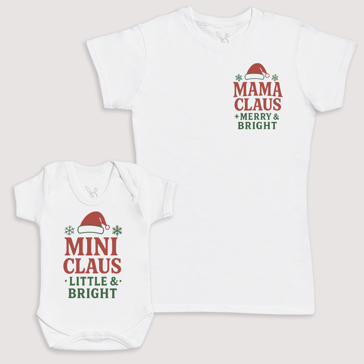 Mini Claus Little And Bright - Baby Gift Set - Baby Bodysuit Gift Set