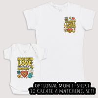 Made With Love And Snacks - Baby Gift Set - Baby Bodysuit Gift Set