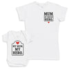 My Mum My Hero - Baby Gift Set - Baby Bodysuit Gift Set